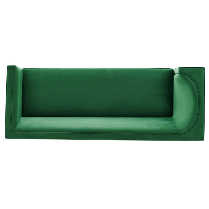 Cameron Upholstered Performance Velvet Sofa - Emerald