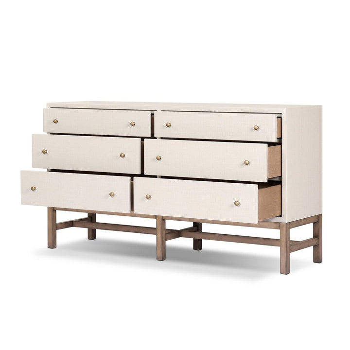 Faye 6 Drawer Dresser - Ivory