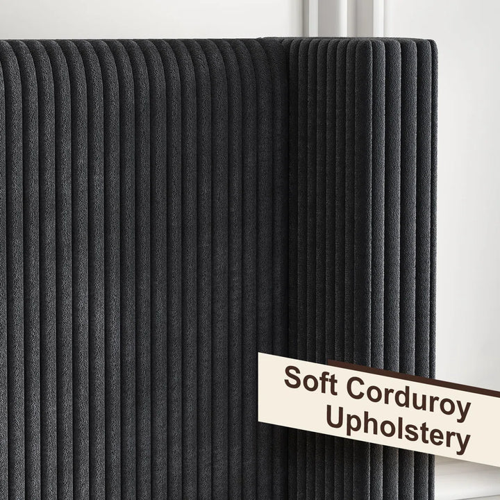 Wauseon Corduroy Upholstered Bed