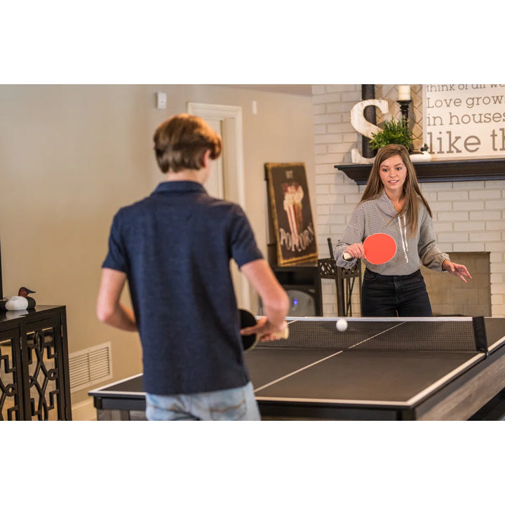 Hampton 3-in-1 Combination Table Includes Billiards, Table Tennis, & Dining Table In Gray