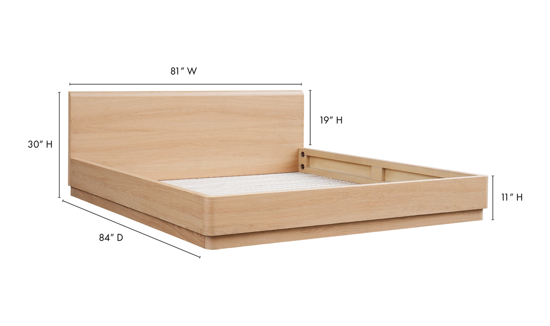 Rounded Oak Bed