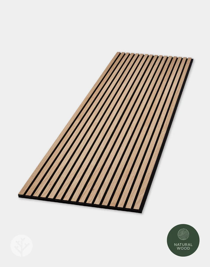 The Wood Veneer Hub Natural Oak Acoustic Slat Wood Wall Panels