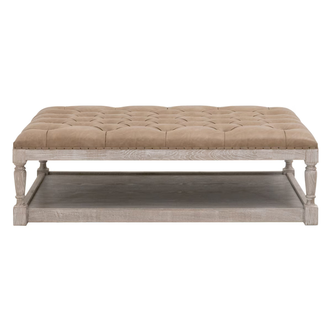 Townsend Tufted Upholstered Rectangle Coffee Table