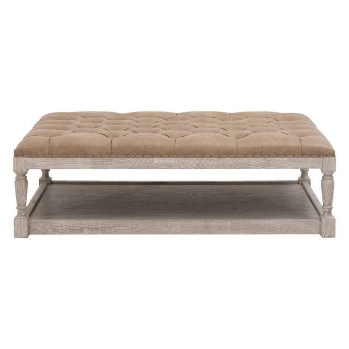 Townsend Tufted Upholstered Rectangle Coffee Table