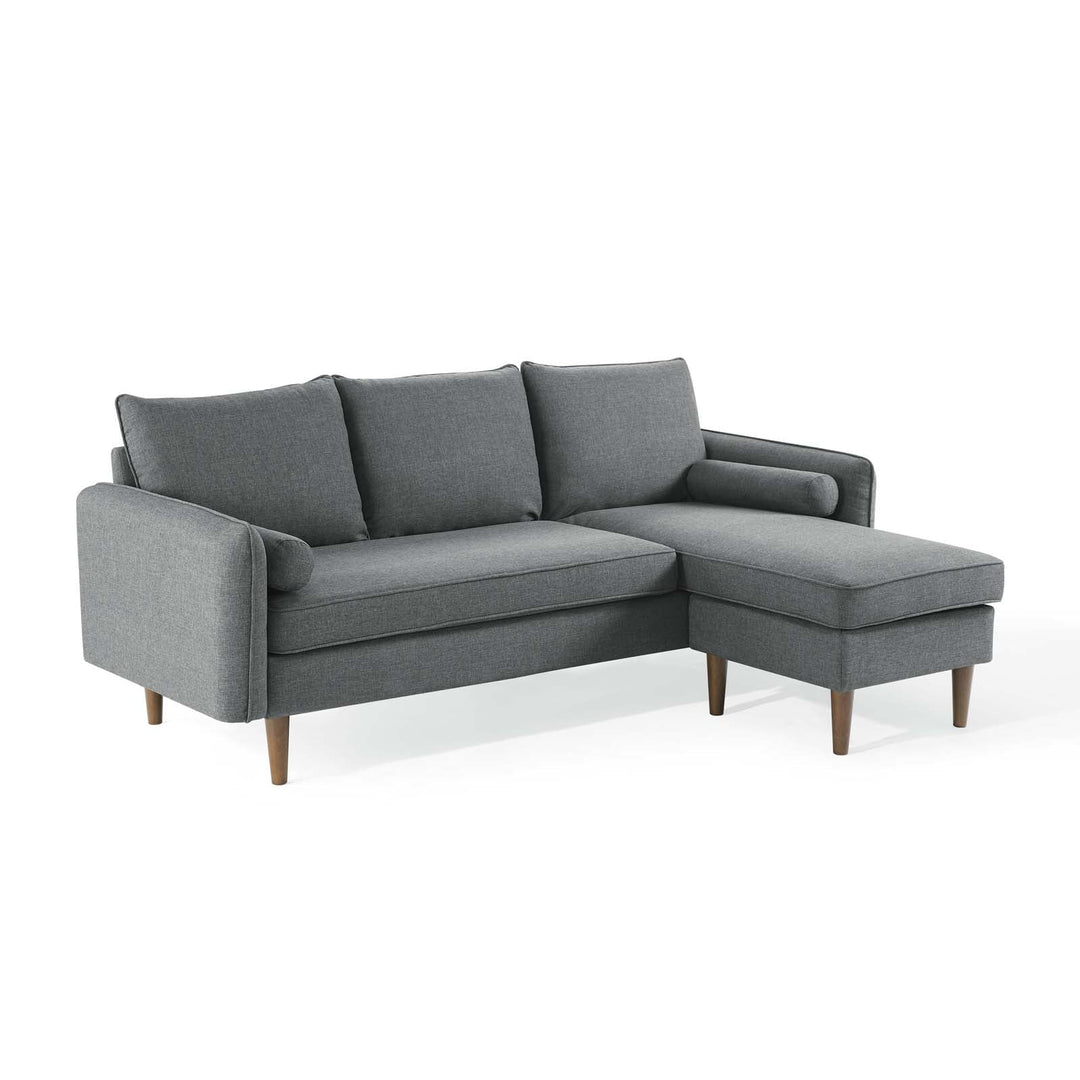Evie Right Facing Sectional Sofa - Dark Gray