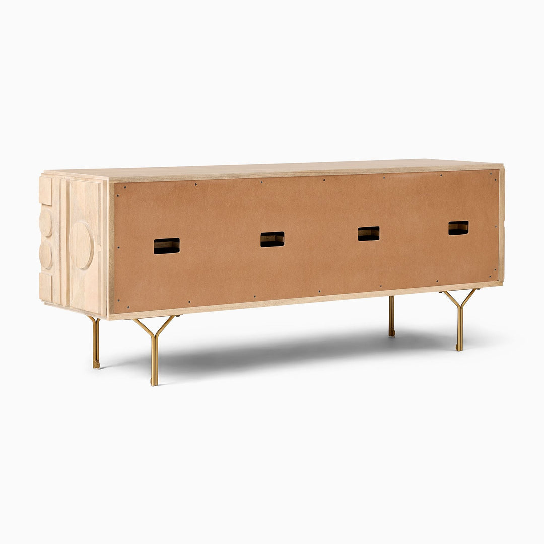 Pictograph Media Console - Cerused White