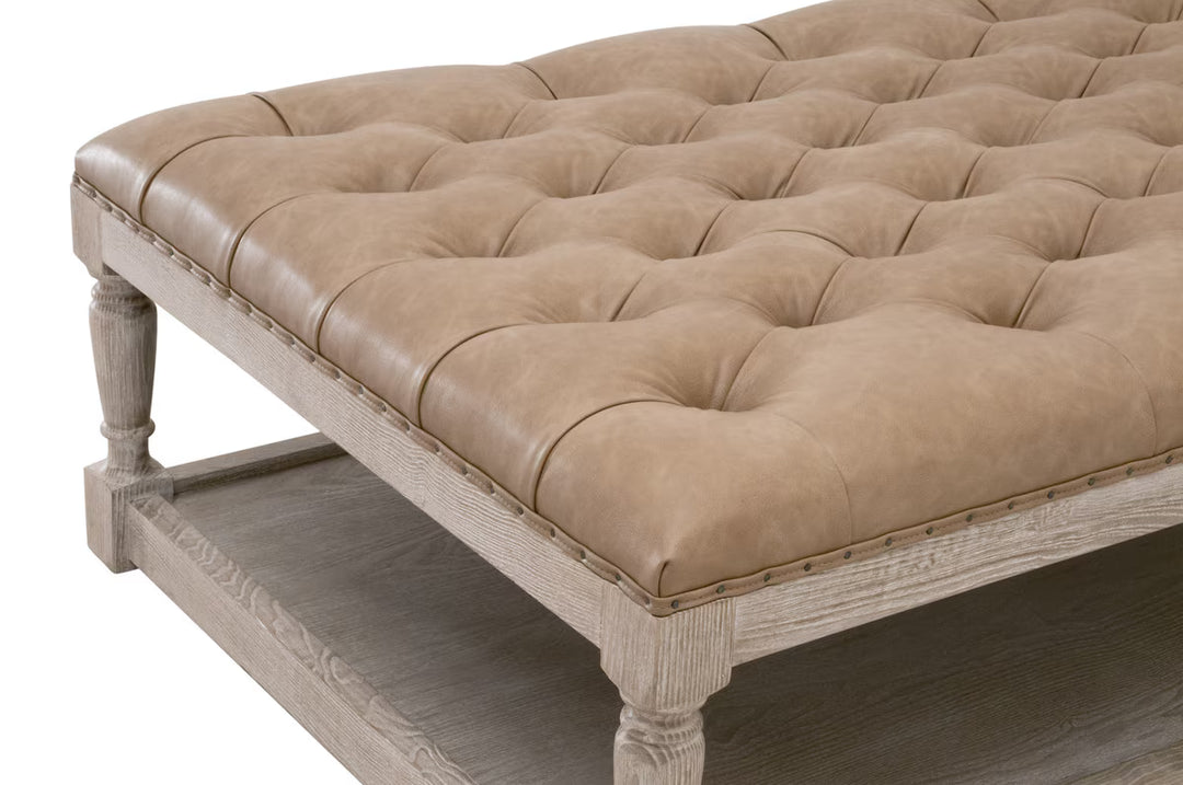 Townsend Tufted Upholstered Rectangle Coffee Table