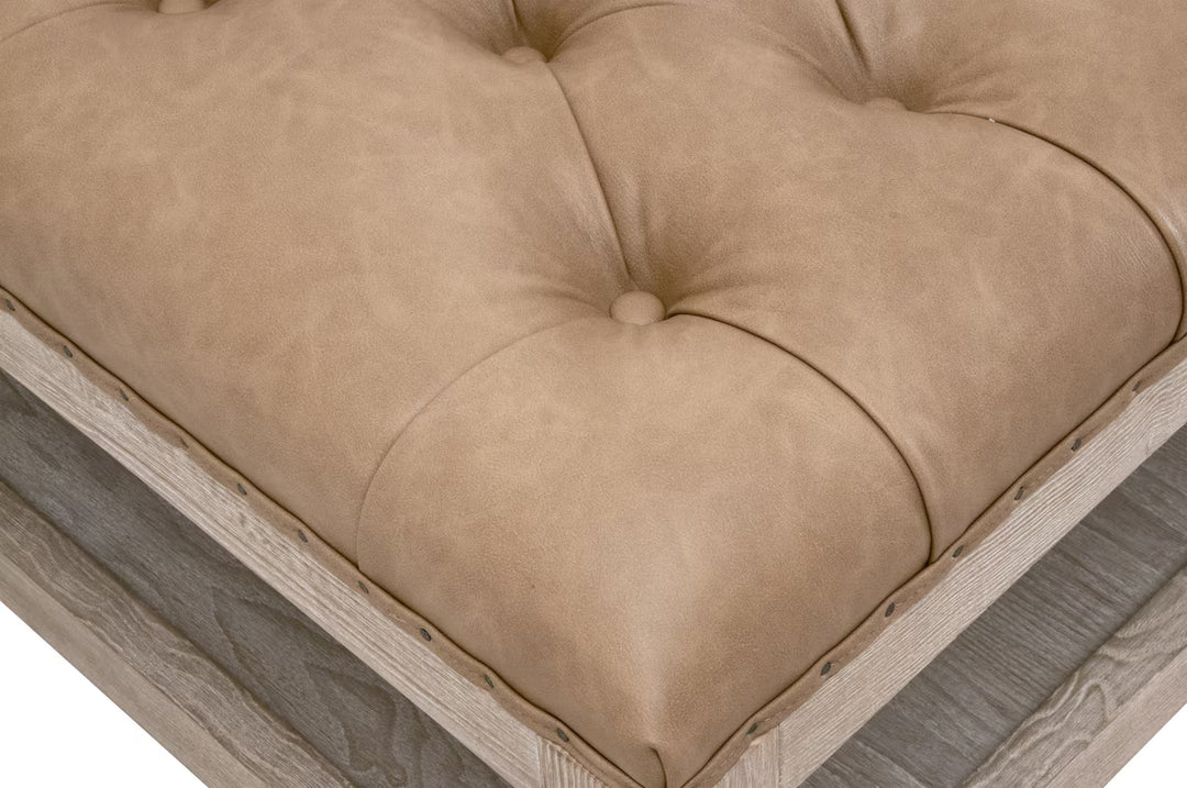 Townsend Tufted Upholstered Rectangle Coffee Table