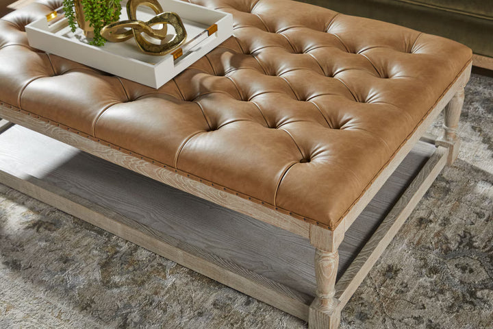 Townsend Tufted Upholstered Rectangle Coffee Table