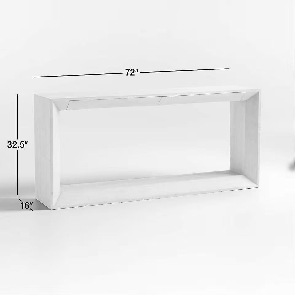 Vernon 72" Rectangular Ebonized Pine Wood Storage Console Table