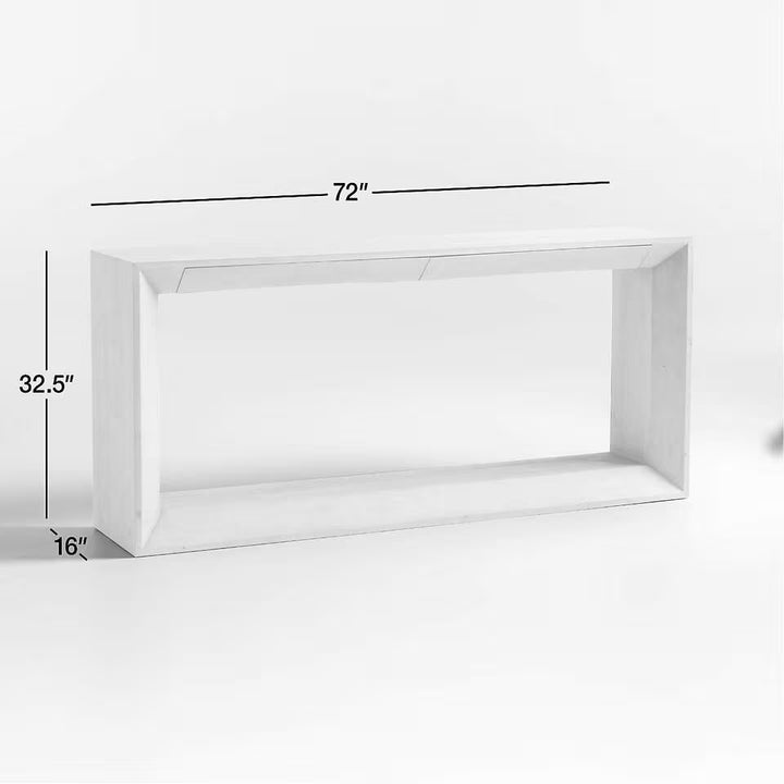 Vernon 72" Rectangular Ebonized Pine Wood Storage Console Table