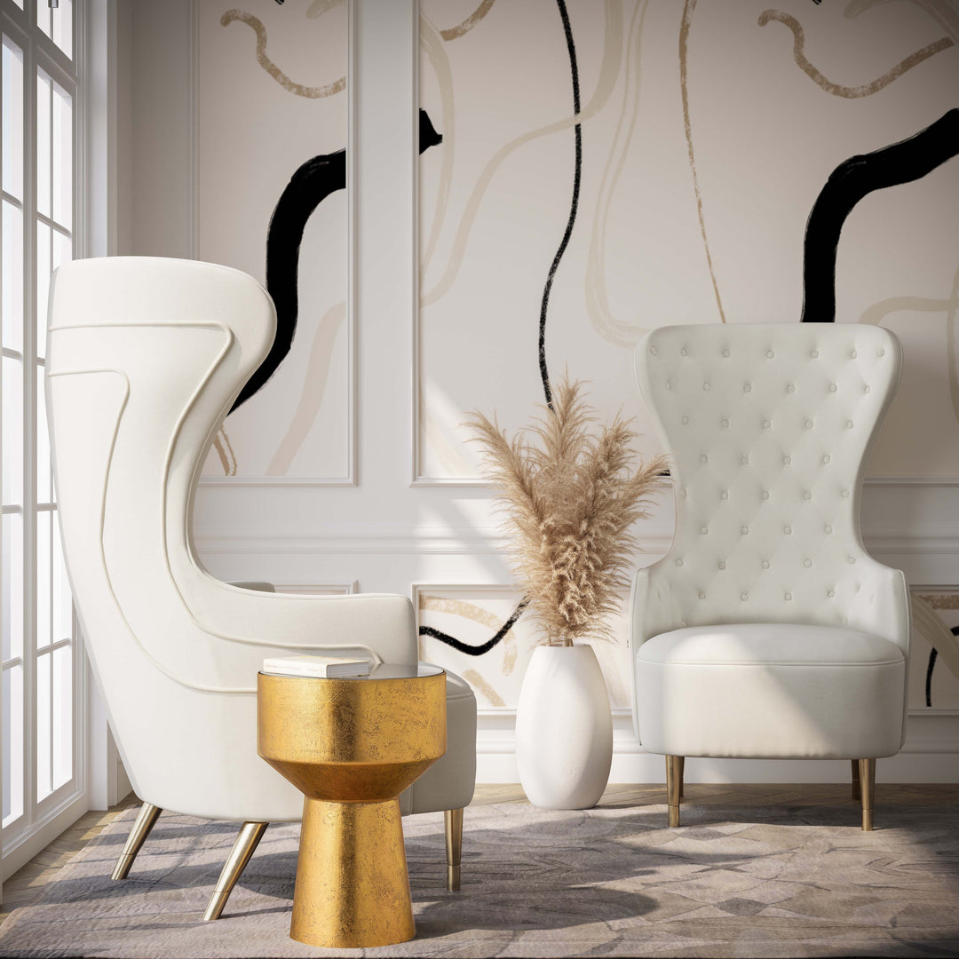 Isla Cream Velvet Wingback Chair