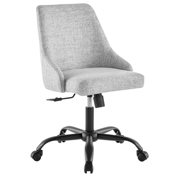 Nate Swivel Upholstered Office Chair - Gray