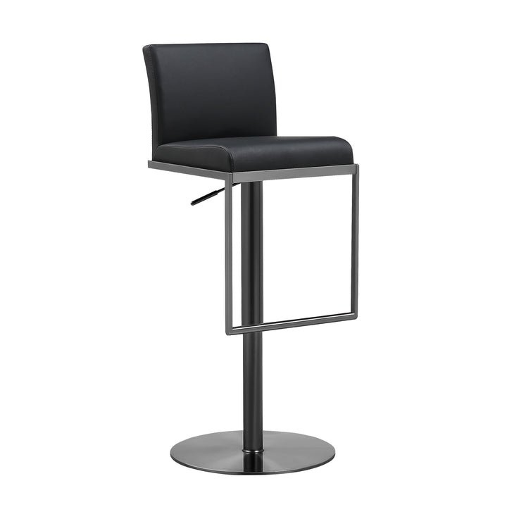 Nova Black on Black Steel Barstool