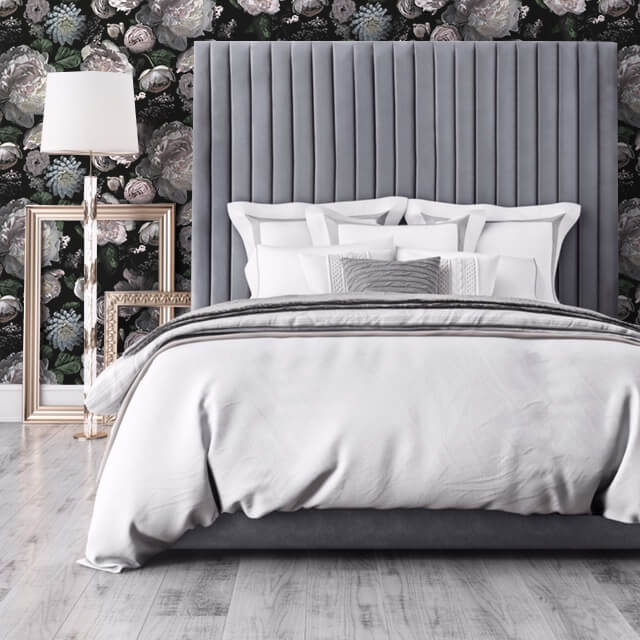 Arabella Grey Bed in King