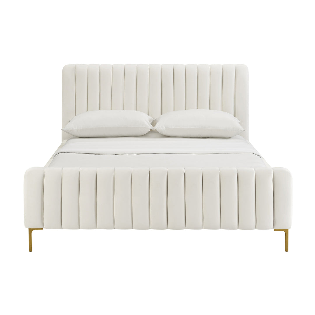 Athena Queen Bed - Cream
