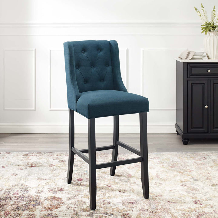 Troban Upholstered Fabric Bar Stool - Azure