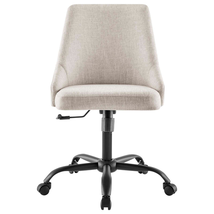 Nate Swivel Upholstered Office Chair - Beige