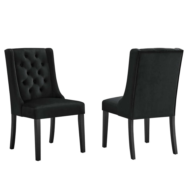 Troban Performance Velvet Dining Chairs Set Of 2 - Black