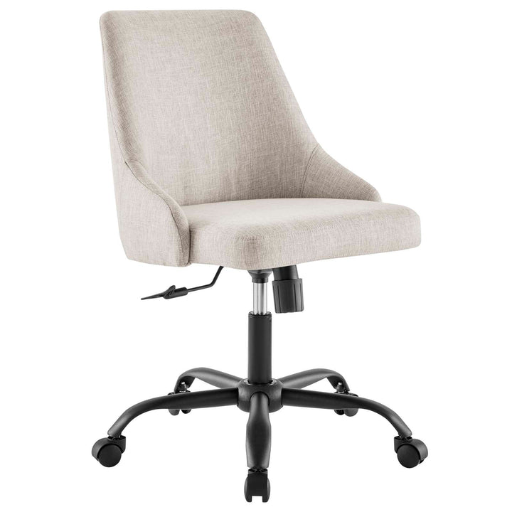 Nate Swivel Upholstered Office Chair - Beige