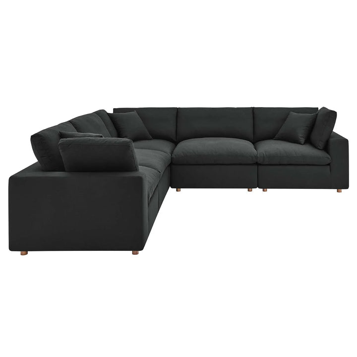 Moxi 5 Piece Sectional Sofa Set Black
