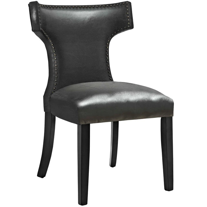 Ruve Vinyl Dining Chair - Black