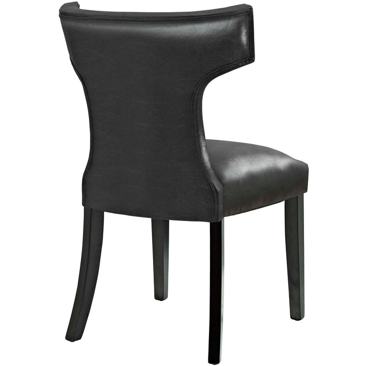 Ruve Vinyl Dining Chair - Black