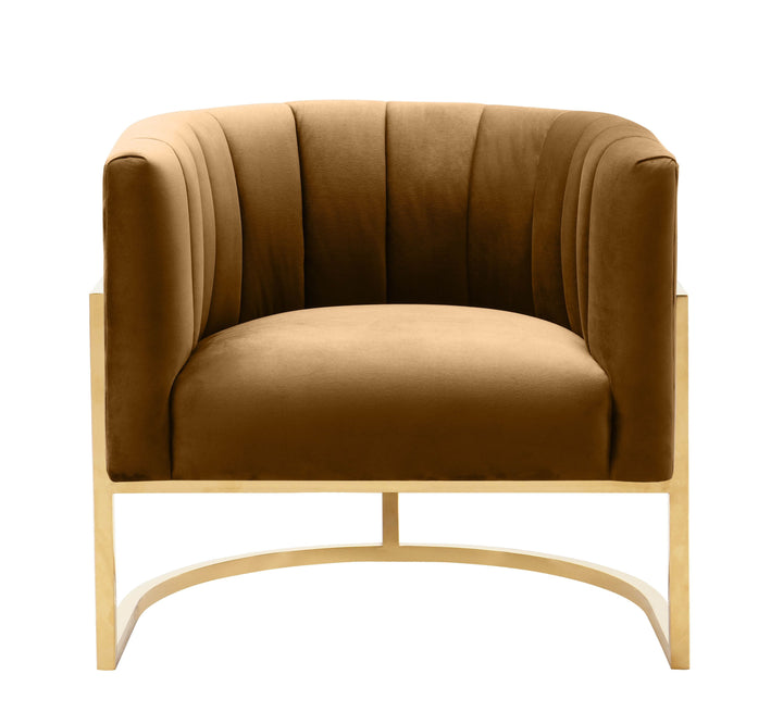 Blossom Cognac Velvet Chair