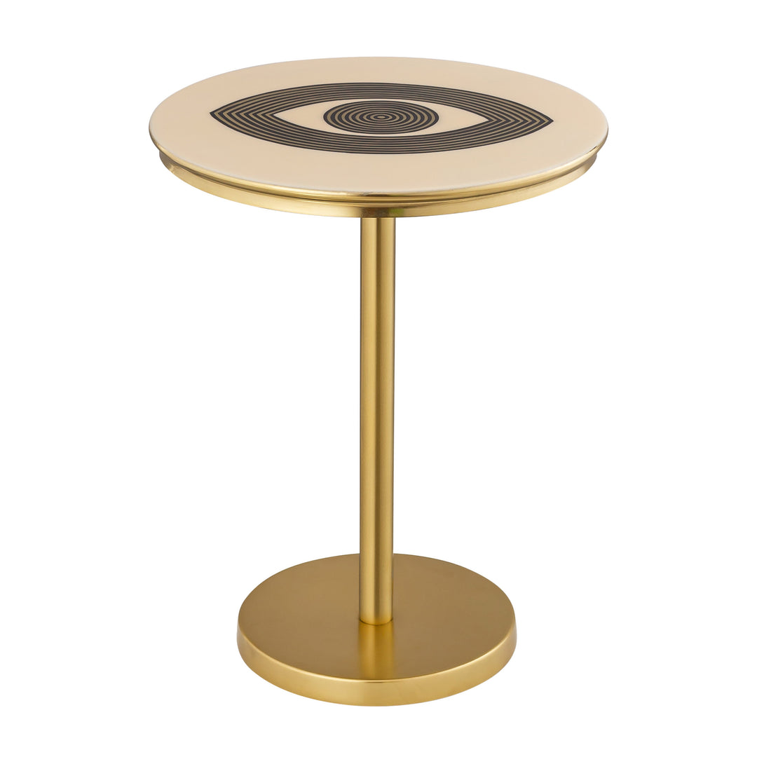 Brass Eye Accent Table