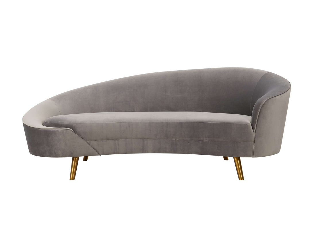 Cleo Grey Velvet Sofa