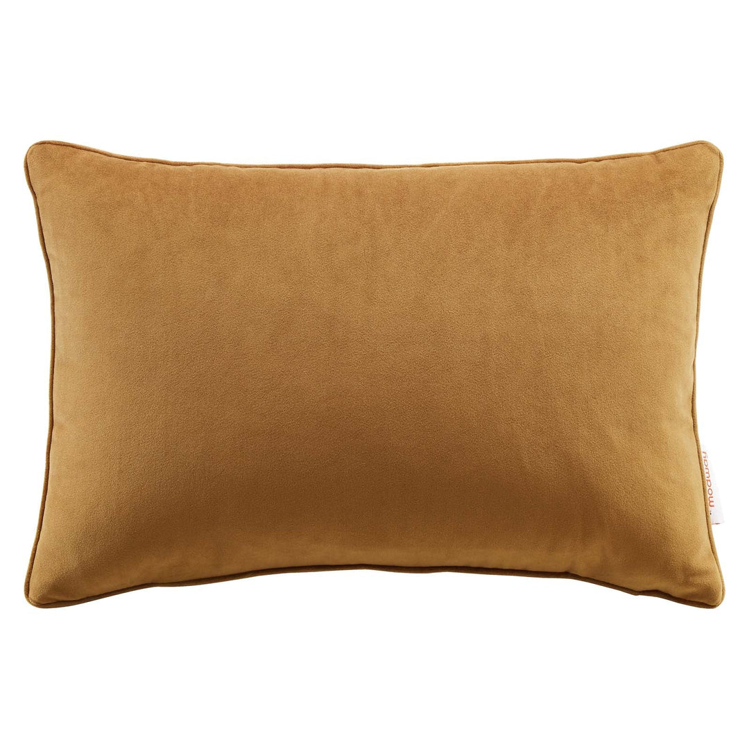 Nance Lumbar Throw Pillow with Insert 18"x12" - Cognac