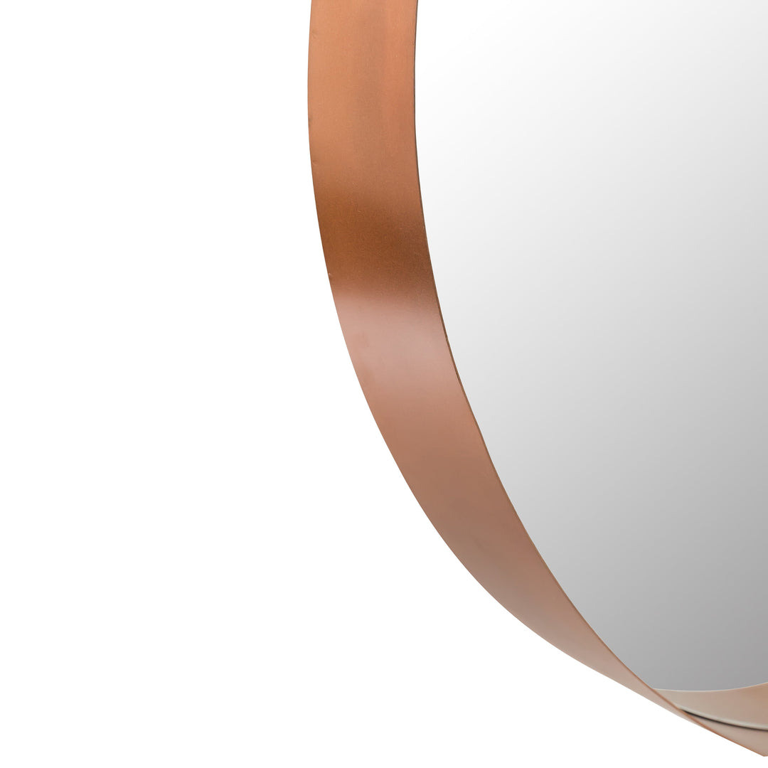 Copper Round Mirror