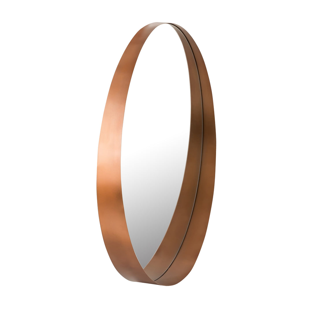 Copper Round Mirror