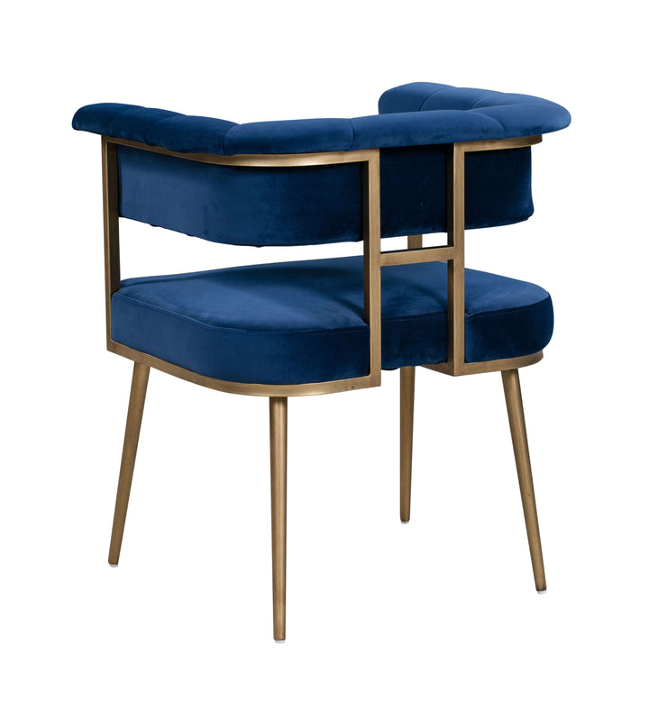 Elara Navy Velvet Chair