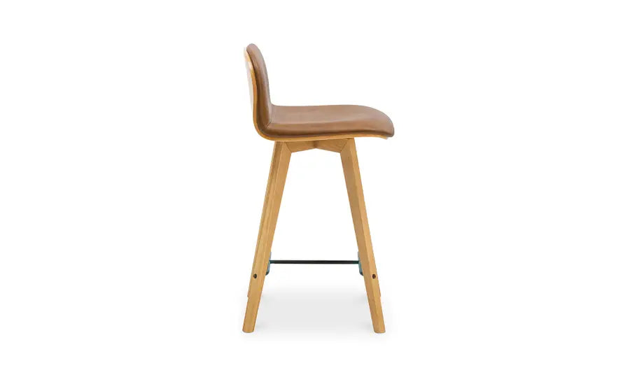 Freya Tan Leather Counter Stool