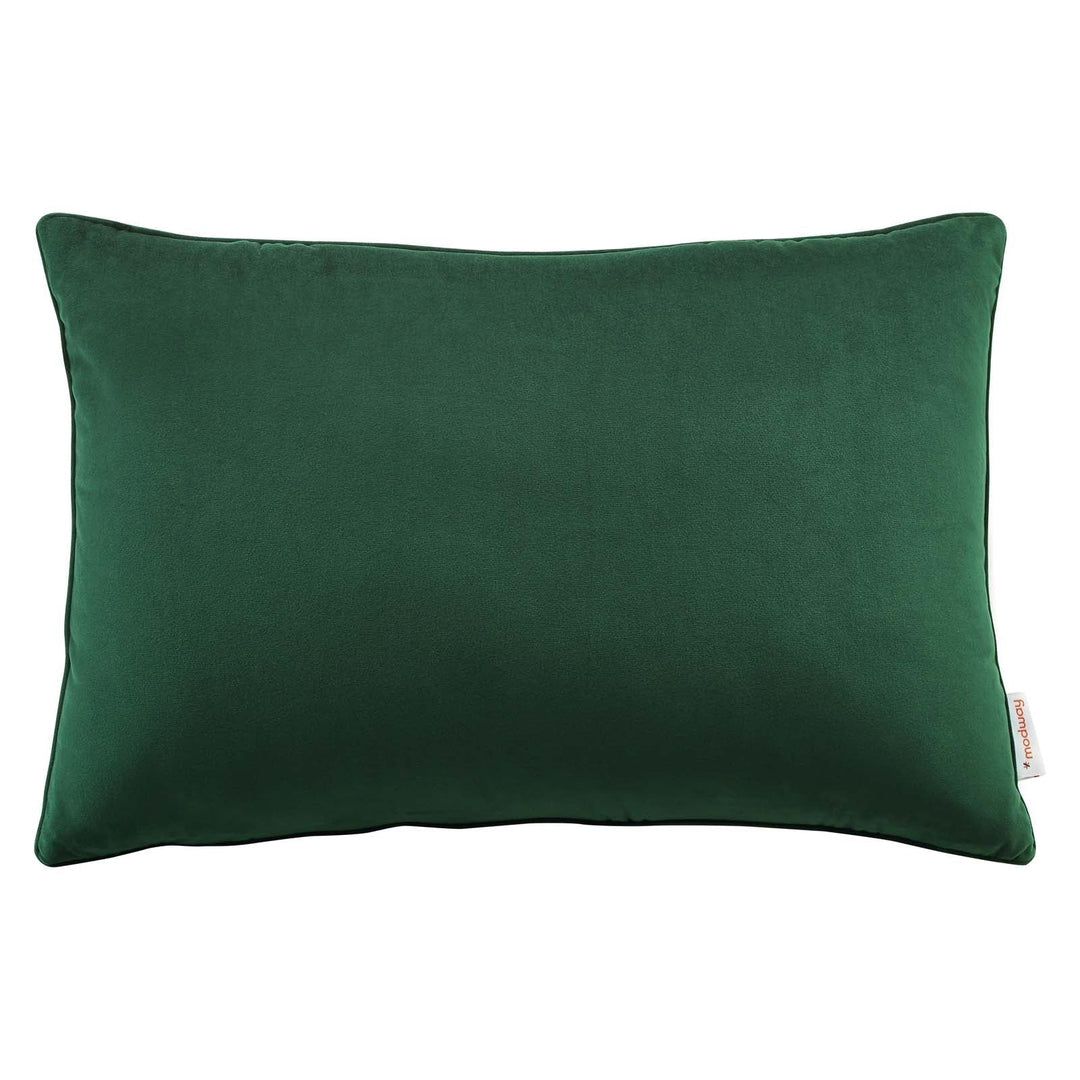Nance Lumbar Throw Pillow with Insert 24"x15.5" - Green