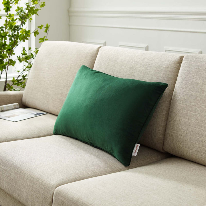 Nance Lumbar Throw Pillow with Insert 24"x15.5" - Green