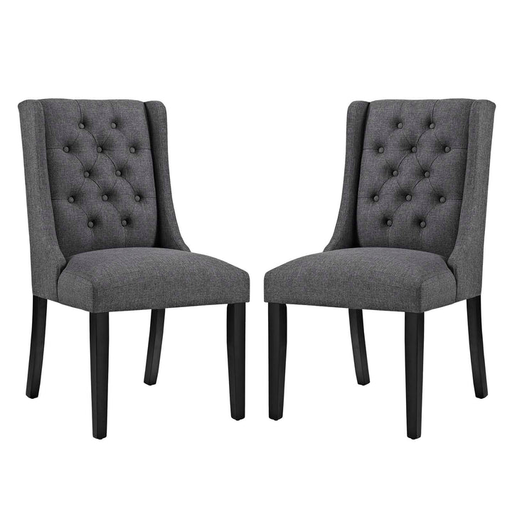 Troban Fabric Dining Chair - Charcoal
