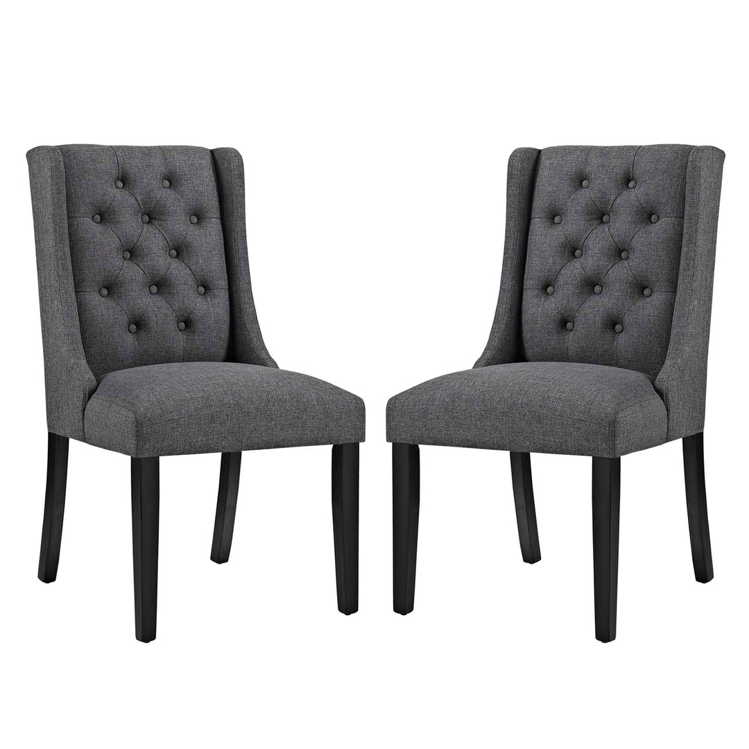 Troban Fabric Dining Chair - Charcoal