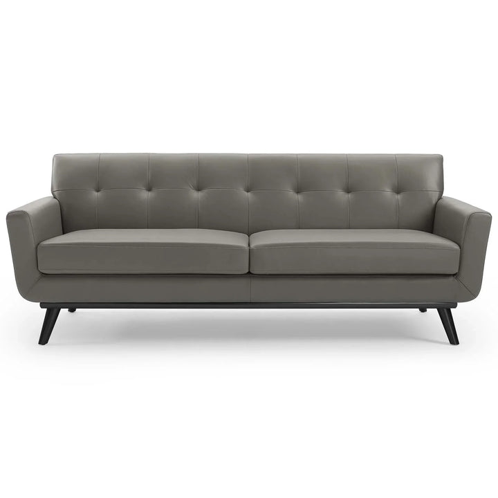 Gage Top Grain Leather Lounge Sofa - Gray