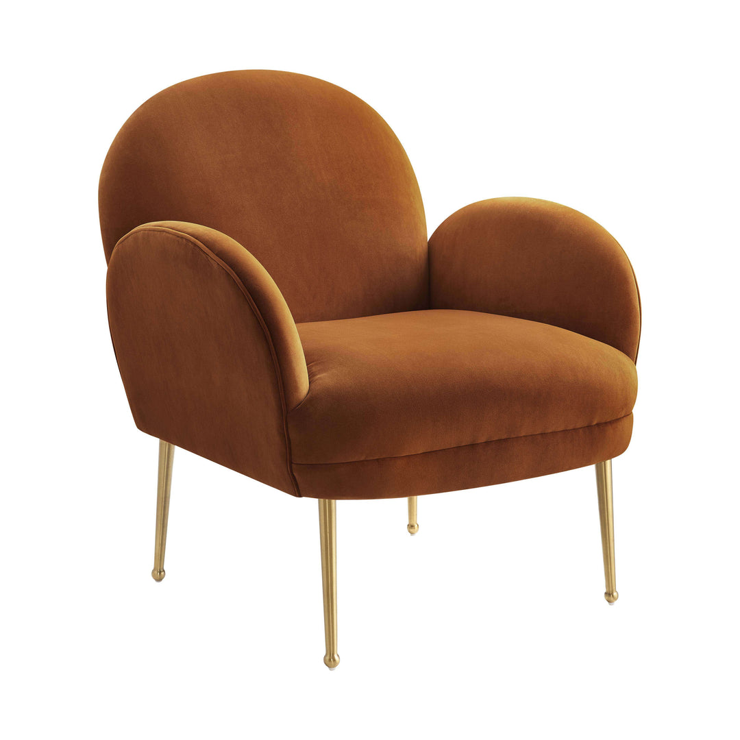 Isla Cognac Velvet Chair