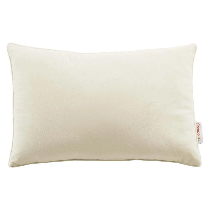 Nance Lumbar Throw Pillow with Insert 18"x12" - Ivory