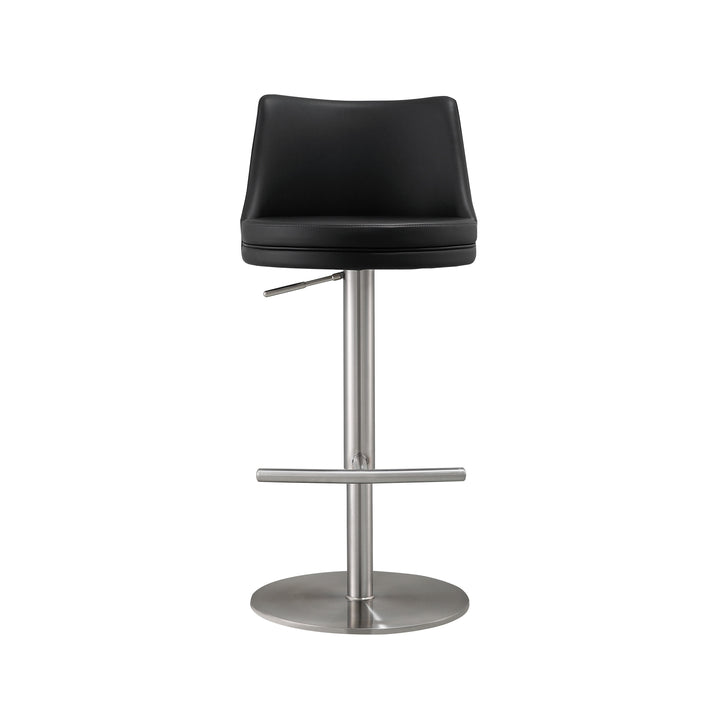 Jackson Black and Silver Adjustable Stool