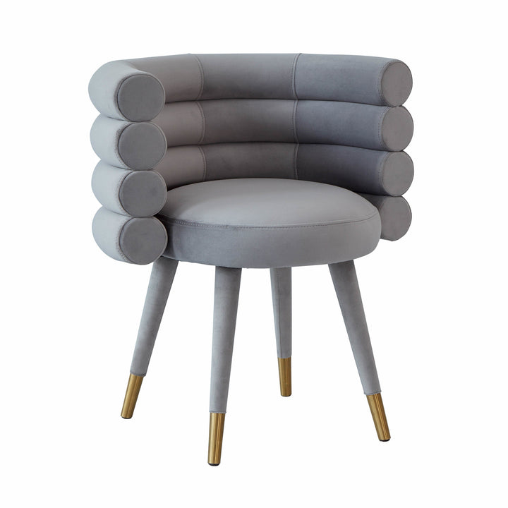Jules Velvet Dining Chair - Grey