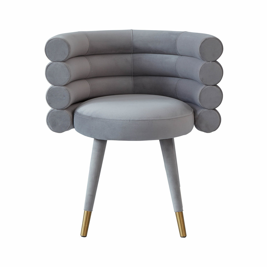 Jules Velvet Dining Chair - Grey