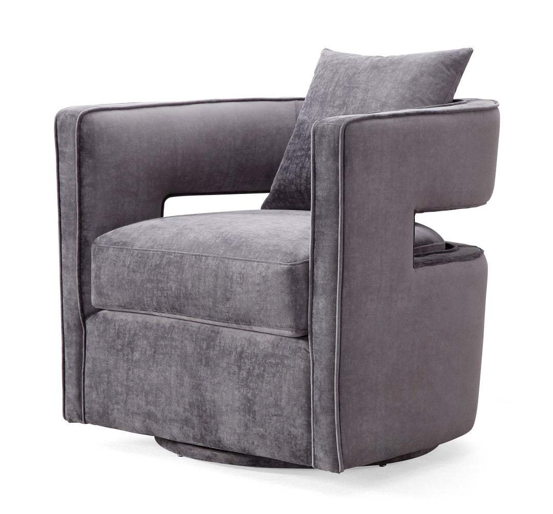Hudson Grey Swivel Chair
