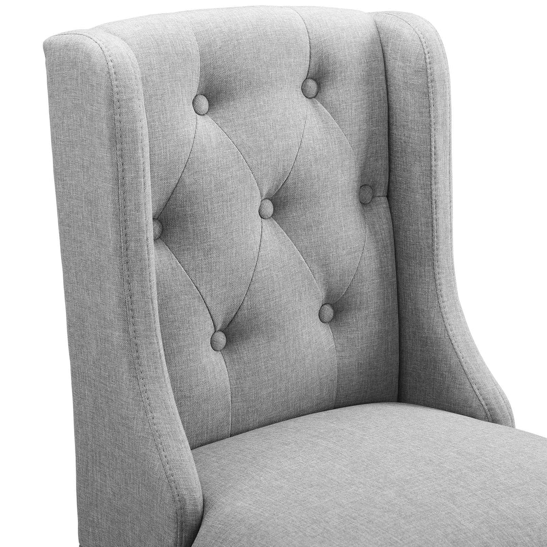Troban Upholstered Fabric Counter Stool - Light Gray