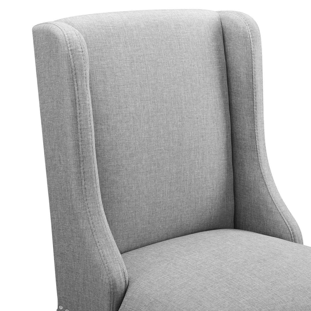 Rona Upholstered Fabric Counter Stool -  Light Gray