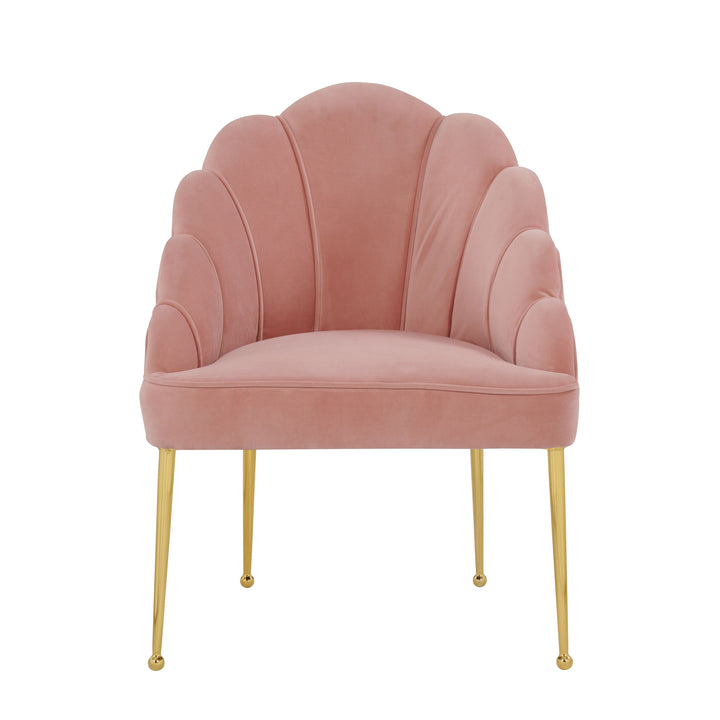 Lily Petite Blush Velvet Chair
