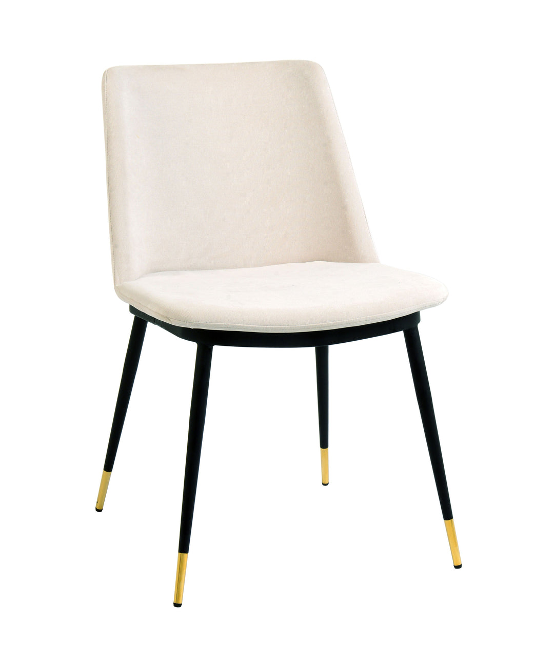 Luca Velvet Side Chair - Cream